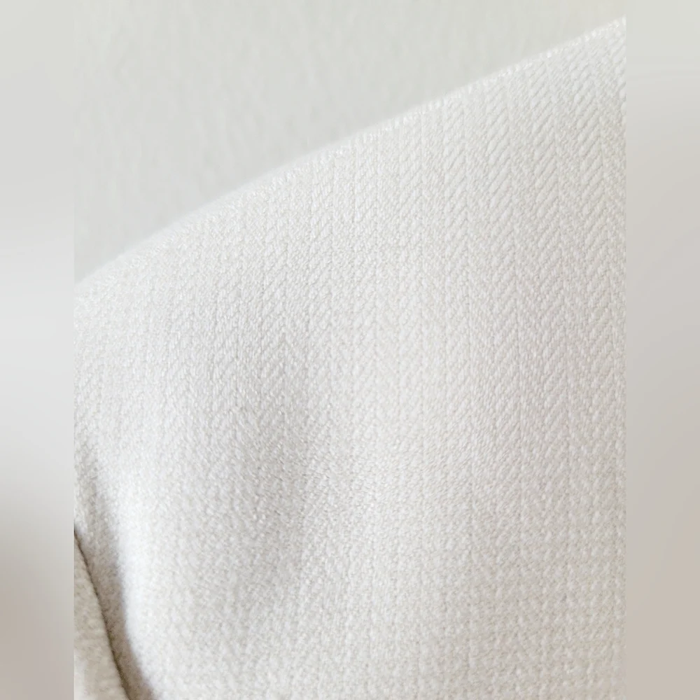 H&M Women's Fitted Blazer Ivory/Light Cream Woven Lined One Button New Medium - Picture 11 of 16